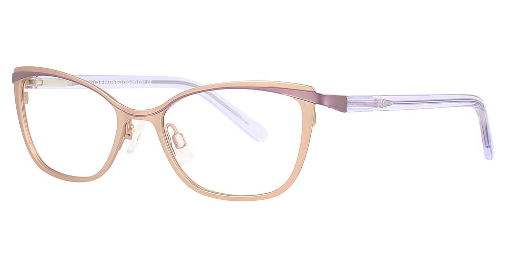 10 - Satin Light Brown & Purple/Purple Crystal