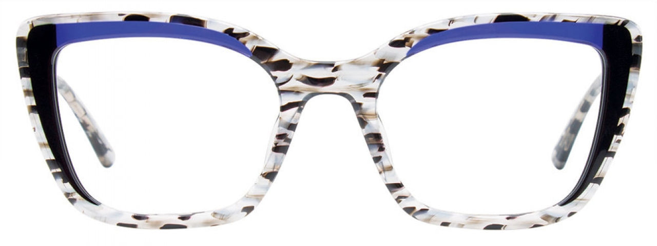 90 - Crystal with Black pattern & Blue