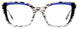 90 - Crystal with Black pattern & Blue