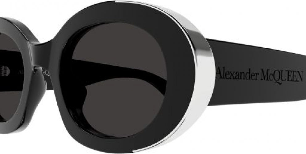 ALEXANDER MCQUEEN ラウントフレムサンクラス AM0445S 004 Alexander McQueen™ AM0445S Oval Sunglasses | EyeOns.com