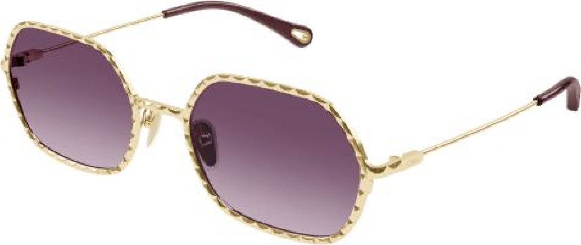 Chloe - Gold Frame Sunglasses with Purple Gradient Lenses - Women Accessories Chloe CH0281S 004 Sunglasses - US main image 4