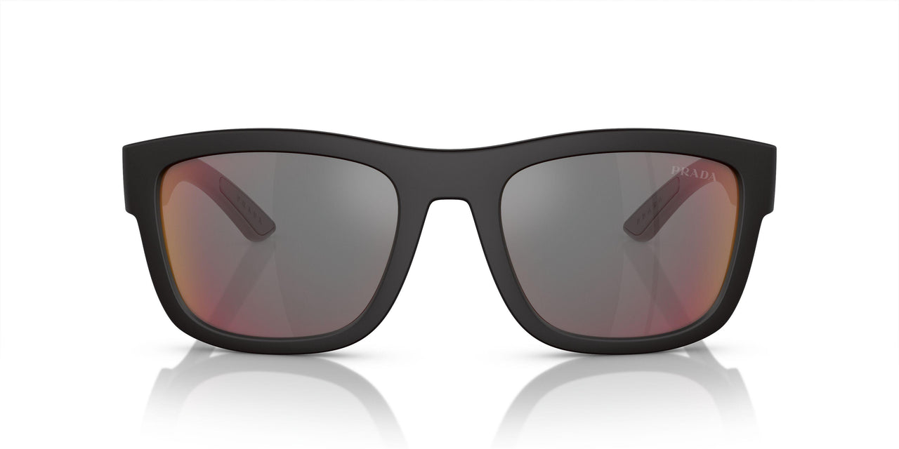 DG008F - Black - Dark Grey Mirror Blue/red