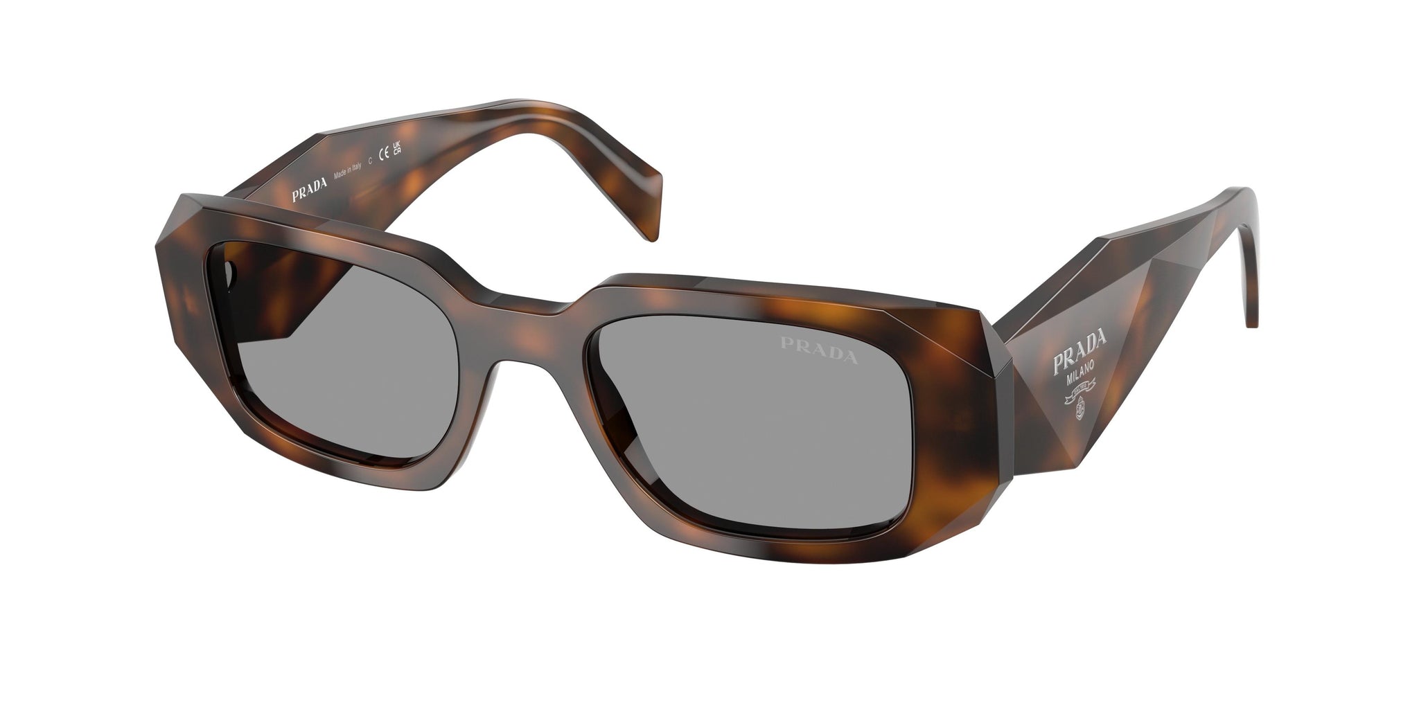 Prada PR 06YS 09Q5S0 Black White Grey Lenses UNISEX