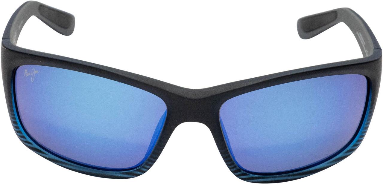 08C - Matte Translucent Blue Black With Stripe - Blue Hawaii