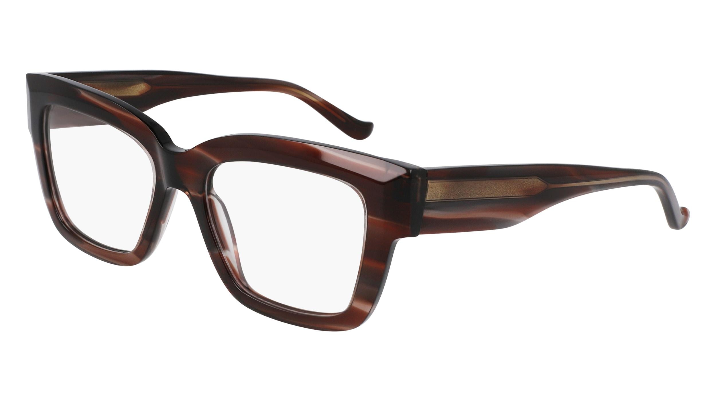 Donna Karan Orange and Brown Eyewear Frame Accent Donna Karan Brown Plastic Eyeglass Frames for sale | eBay main image 3