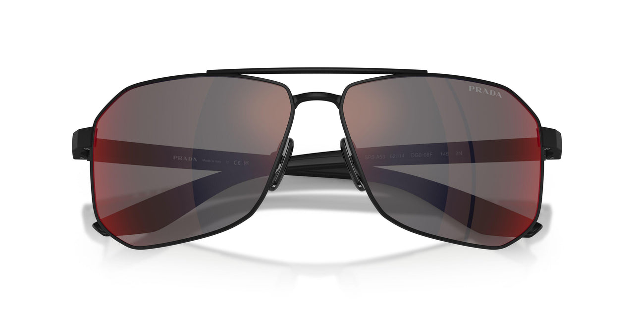 DG008F - Black - Dark Grey Mirror Blue/red