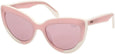 74Y - Shiny Opaque Ivory With Shiny Milky Pink - Pink Lenses