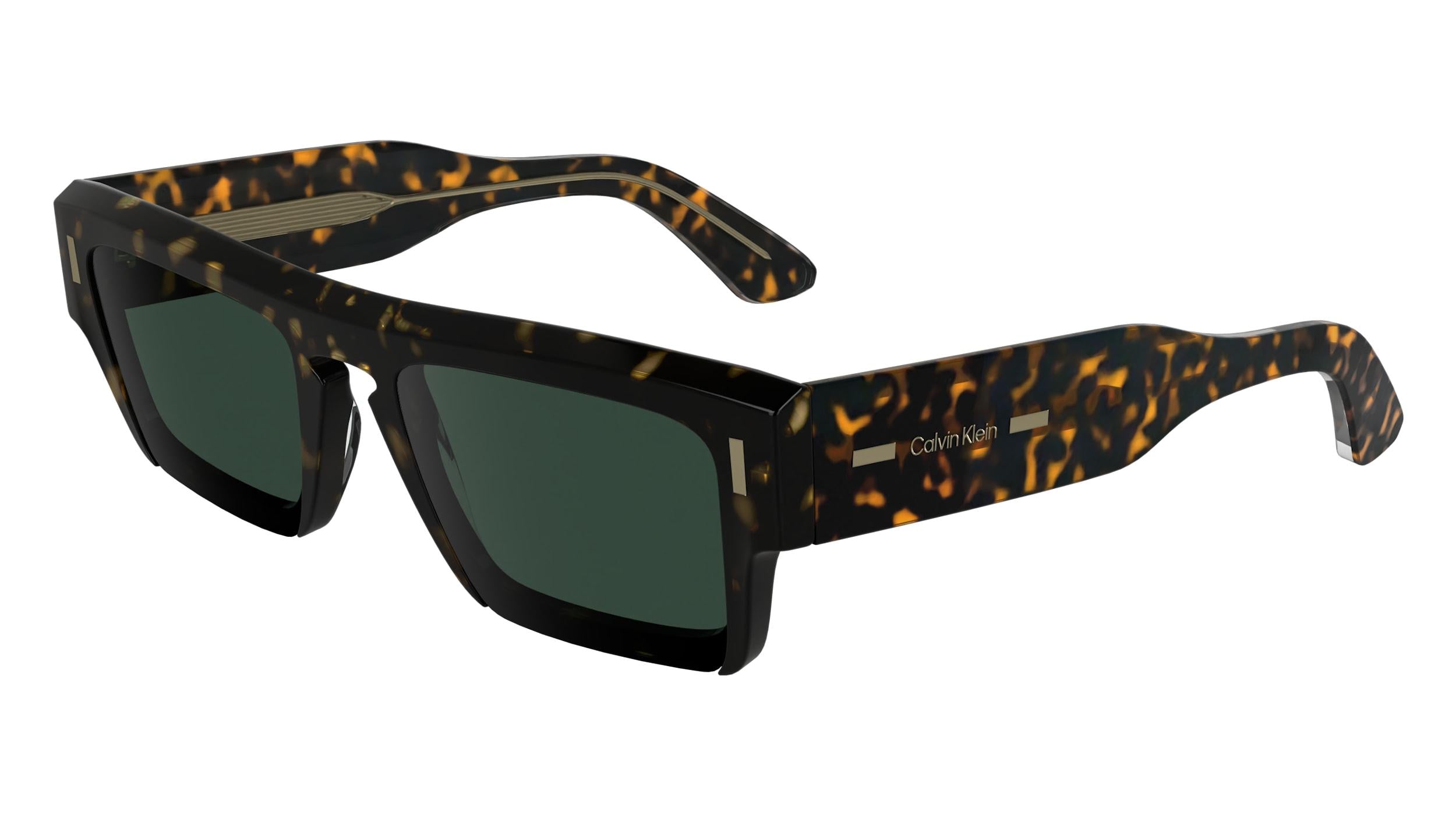 Calvin Klein tortoise shell animal metal sunglasses NEW IN CASE Calvin Klein CK20314S 235 Square Club Sunglasses Brown  main image 2