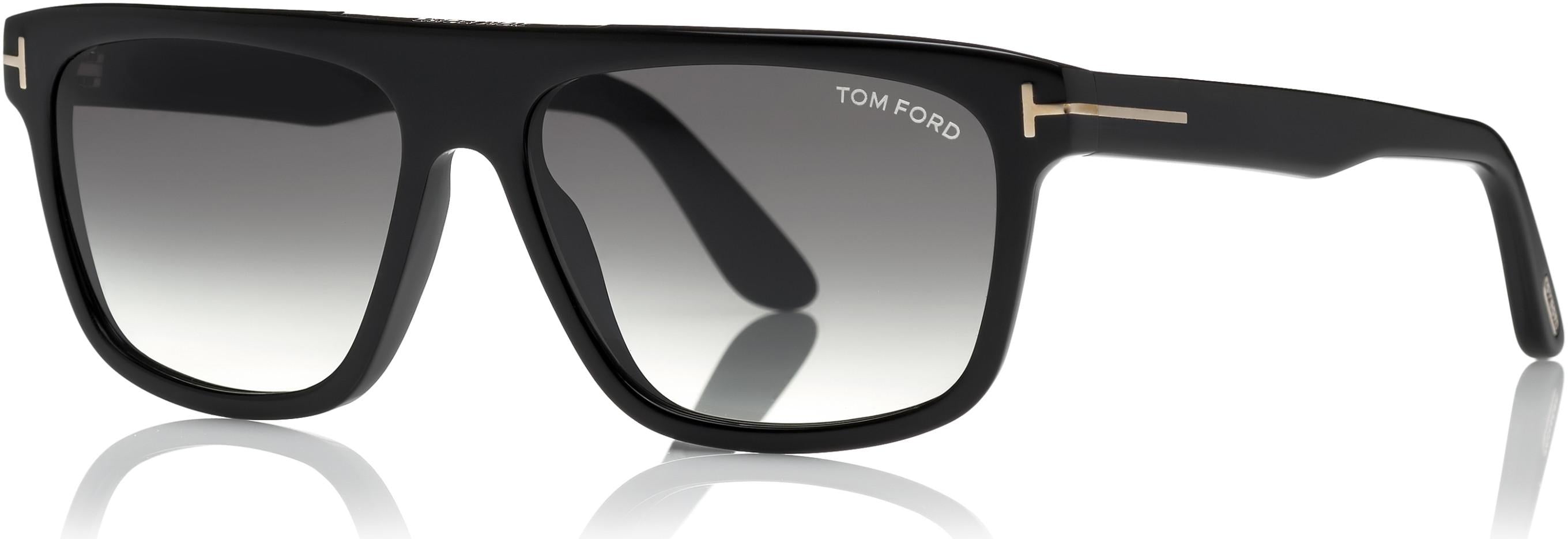 Occhiali Da Sole Tom Ford CYRILLE-02 FT 0987 – Nero Lucido/grigio, Geometrici, Uomo - Foto 1