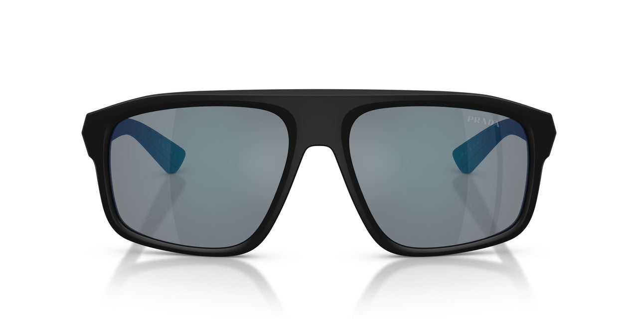 1BO08F - Black - Dark Grey Mirror Blue/red
