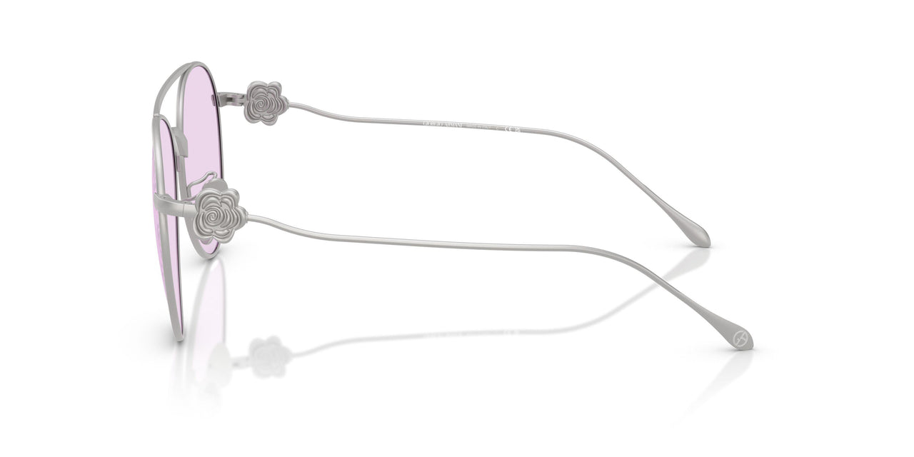 3045Z9 - Silver - Light Violet Tampo Flower Silver