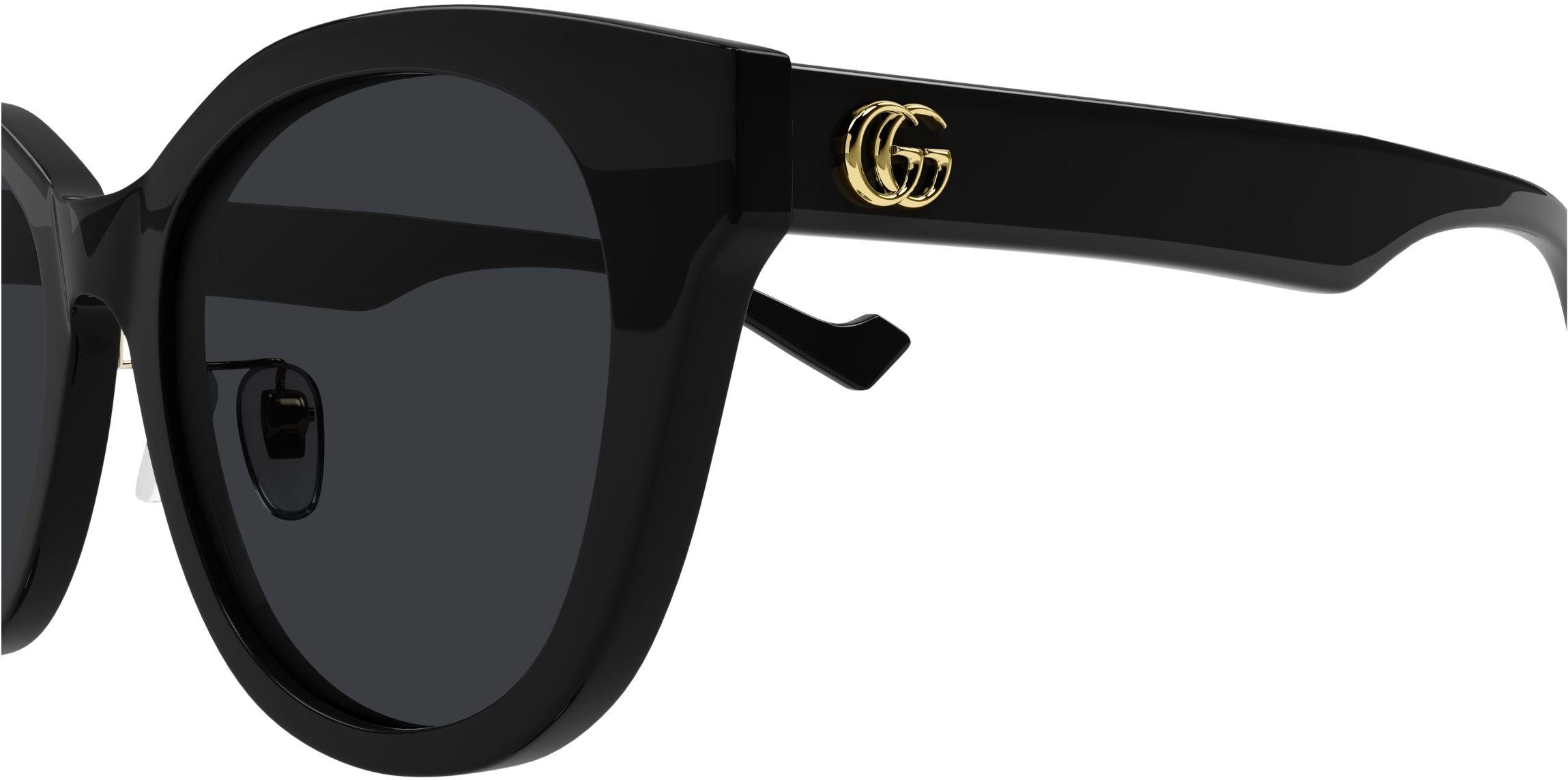 NEW GUCCI LOGO GG1002SK 004 Black White Gray Round Women Sunglasses Gucci® GG1002SK Round Sunglasses - EuroOptica main image 2