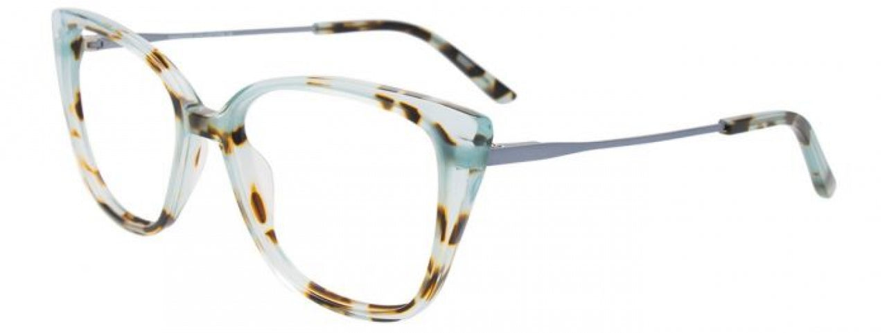 60 - Light Teal & Teal Tortoise / Satin Blue