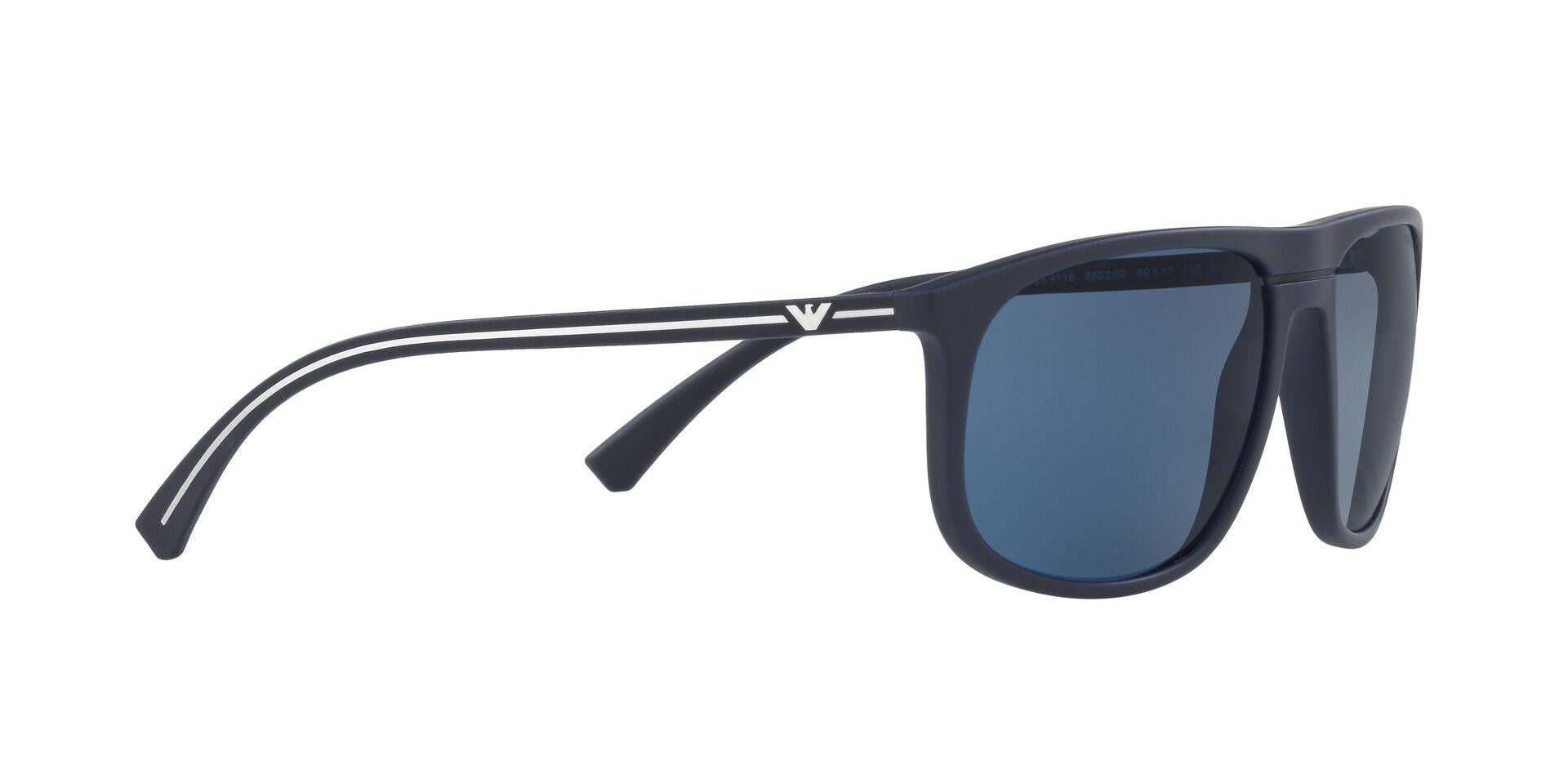 Emporio Armani shield sunglasses ea4118 with case Emporio Armani EA4118 XL (59 - 17) with Blue lenses and Blue  main image 4