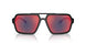 DG008F - Black - Dark Grey Mirror Blue/red