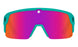 0000158 - Matte Teal - Happy Gray Green with Pink Spectra Mirror