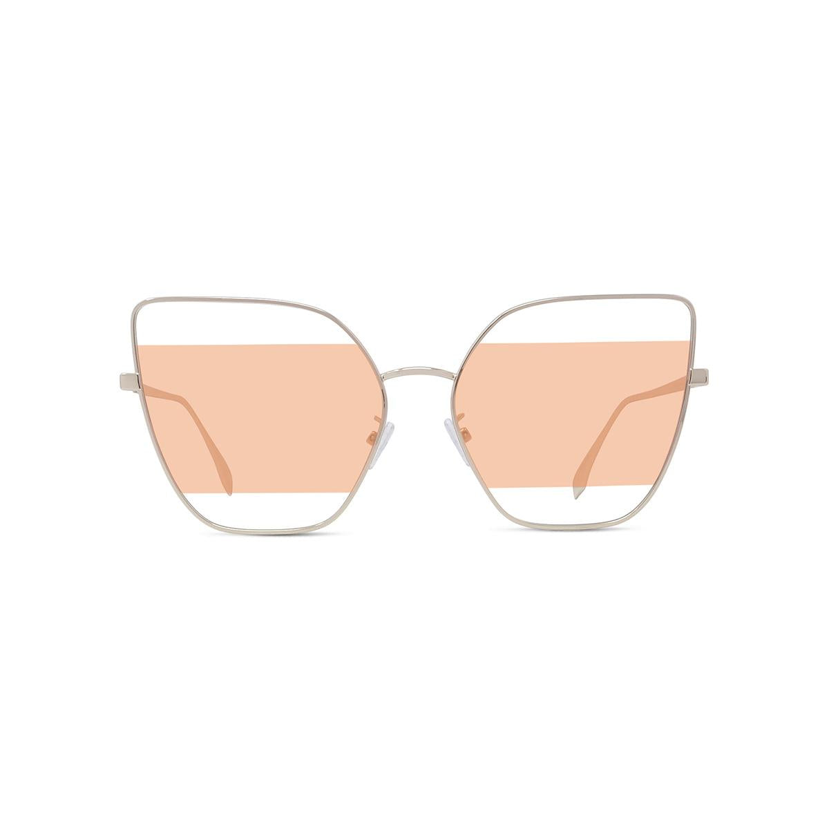 32S - Shiny Light Gold - Clear and Pink striped