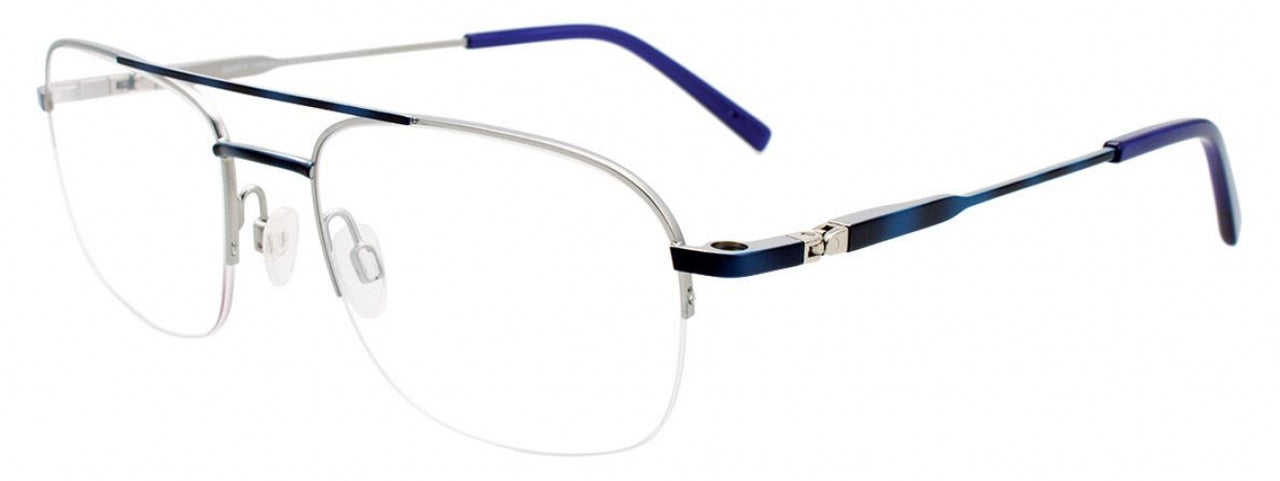 50 - Satin Blue Marbled & Silver / Blue Marbled