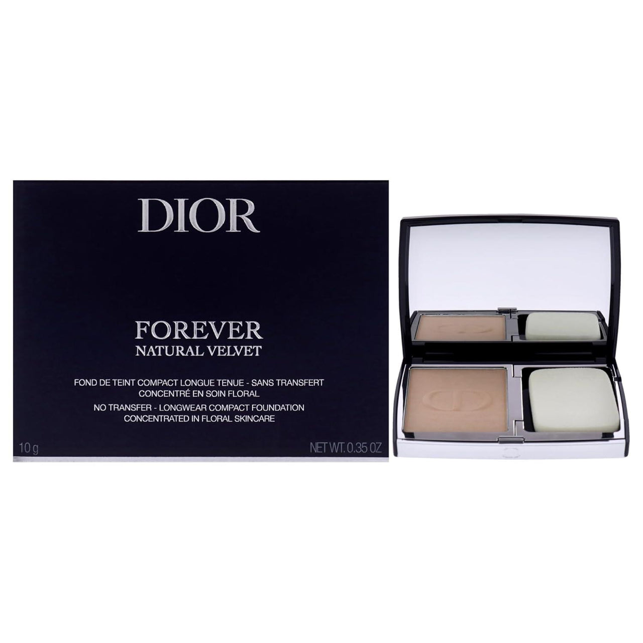 Ch. Dior Forever Natural Velvet Transfer-Proof Compact Foundation