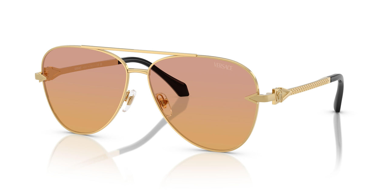 1002EL - Gold - Clear Fifty Orange/dark Pink
