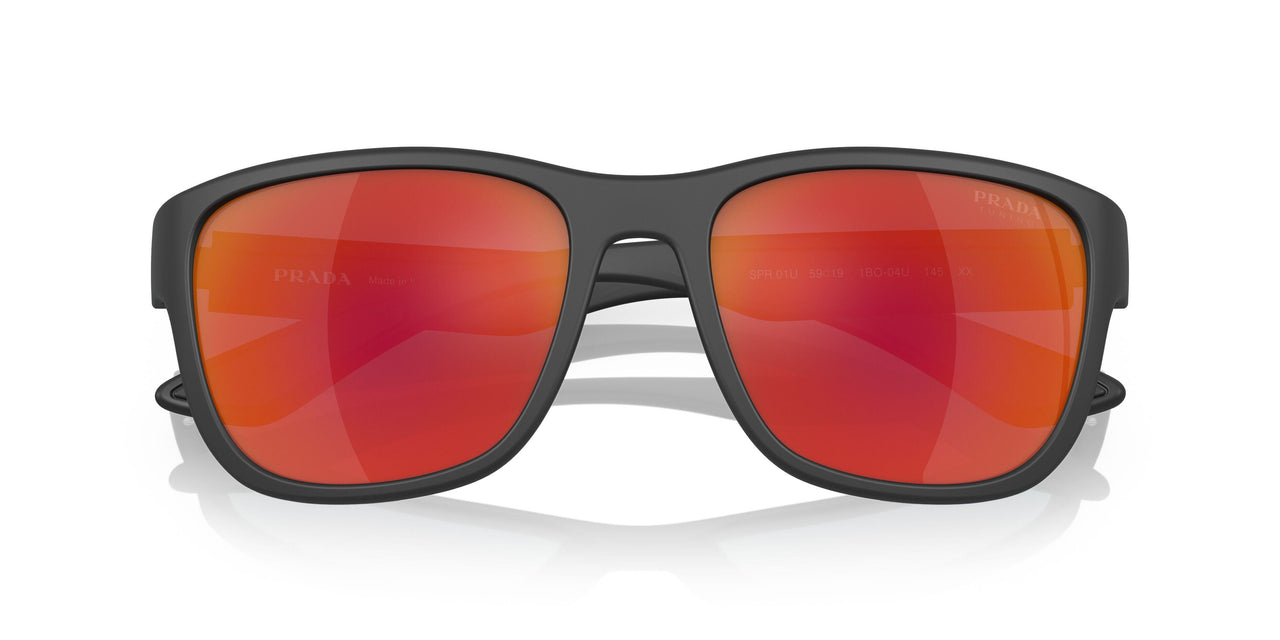 1BO04U - Black - Dark Grey Mirror Orange Tuning