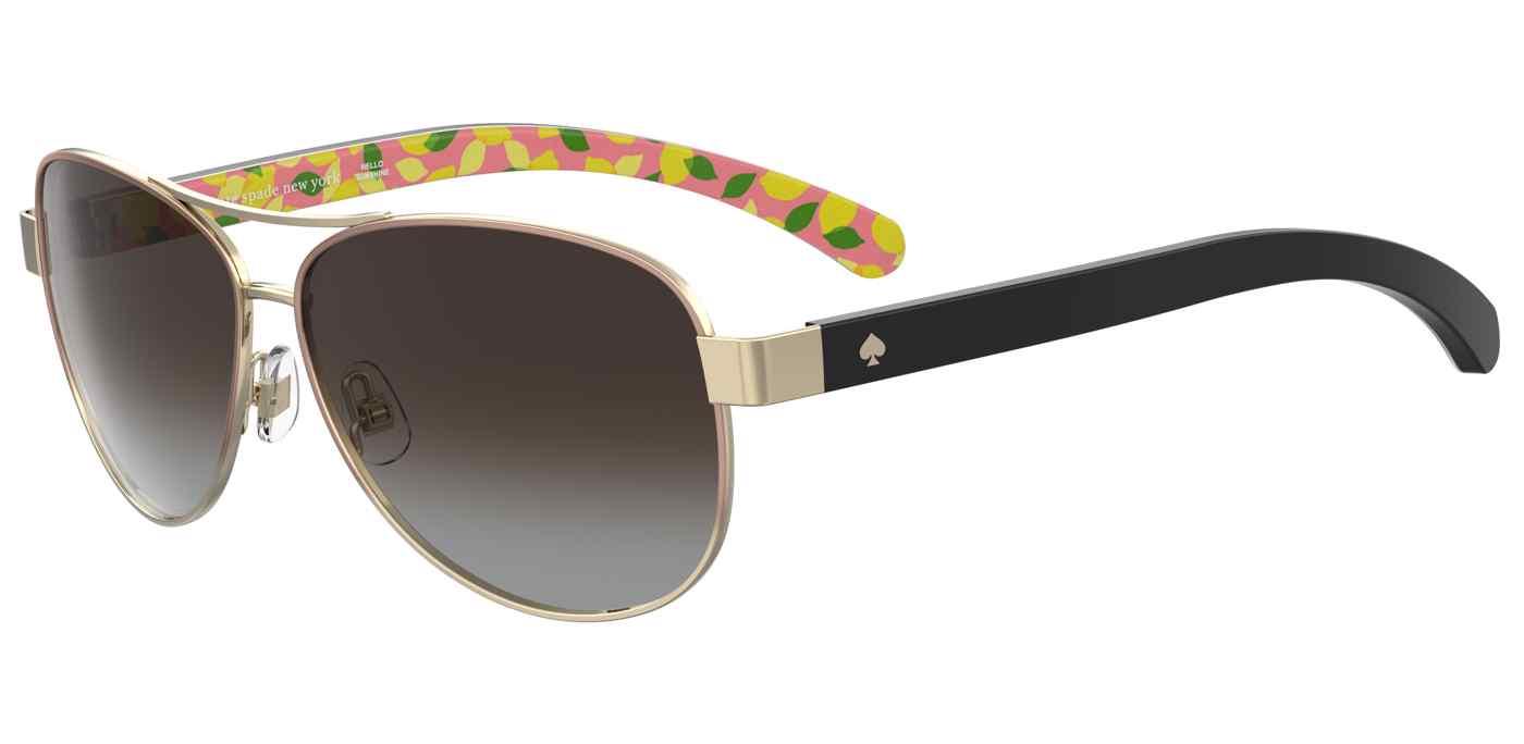 Kate Spade New York Dalia2/S Aviator Sunglasses Gold Leopard Kate Spade Sunglasses Frame Only Dalia2/S 03YG Gold/Dark  main image 3