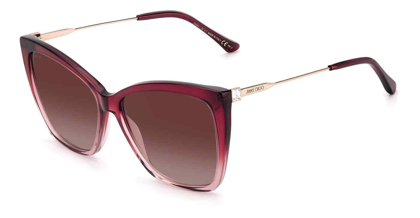 New Jimmy Choo Bett/S Burgundy
Sunglasses with Case and lens cloth NWT Amazon.com: JIMMY CHOO Brown Gradient Butterfly Ladies  main image 3