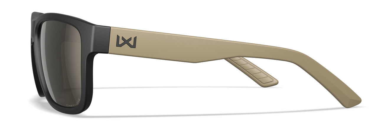 AC6OVN14F Matte Black Front Tan Temples