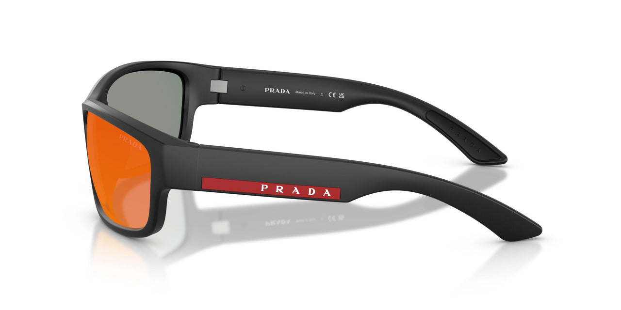 1BO21A - Black - Dark Grey Mirror Blue/red