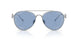 3045AM - Silver - Light Blue Tampo Flower Silver