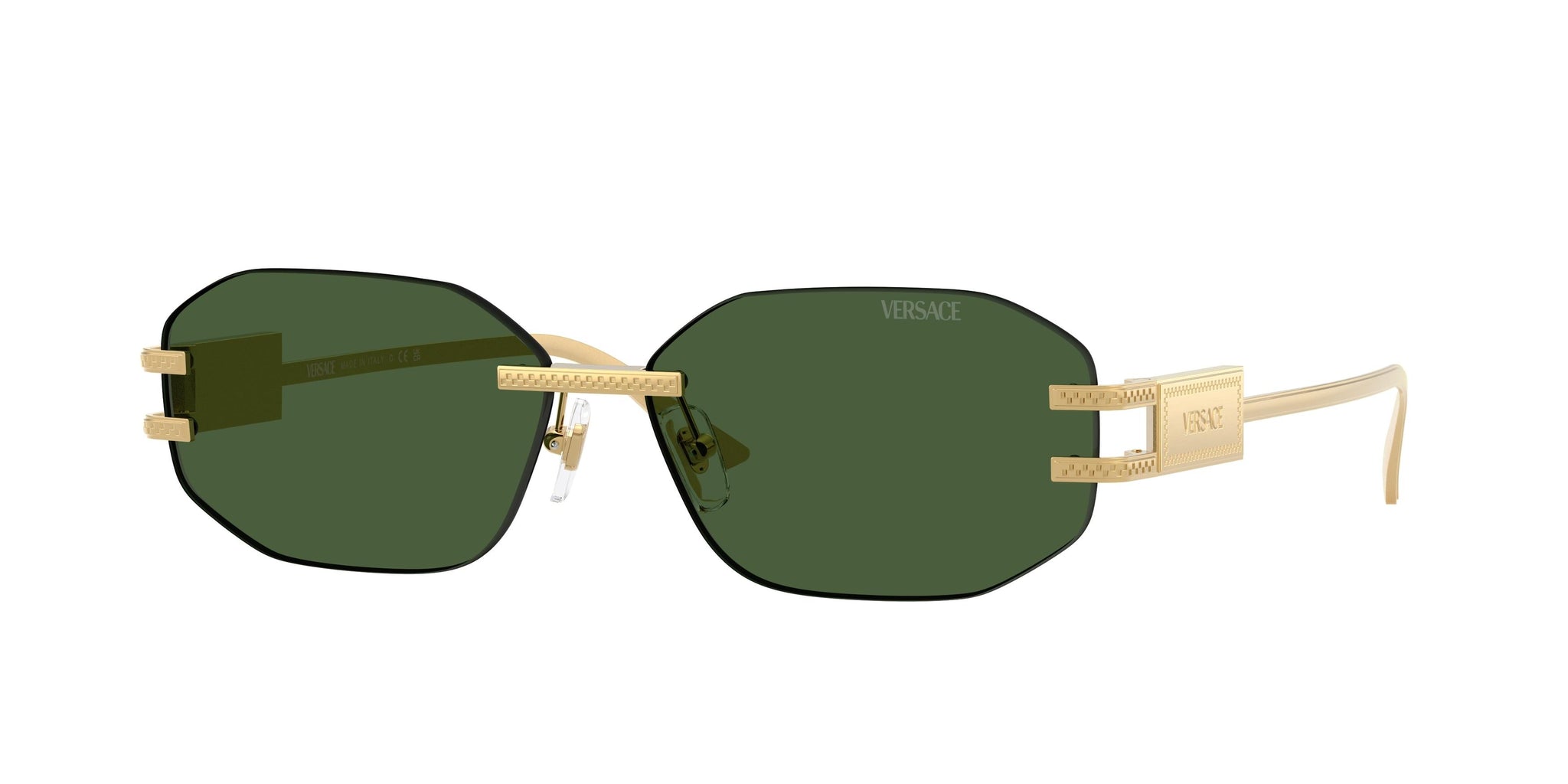Rare Versace 2117 1221/7D Women\'s Wrap Sunglasses, Made in Italy Versace VE2274 Oval Metal Sunglasses | Neiman Marcus main image 4