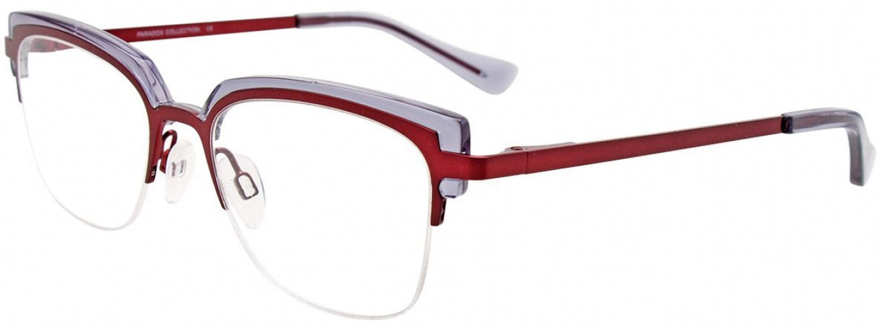 30 - Satin Burgundy & Grey Crystal