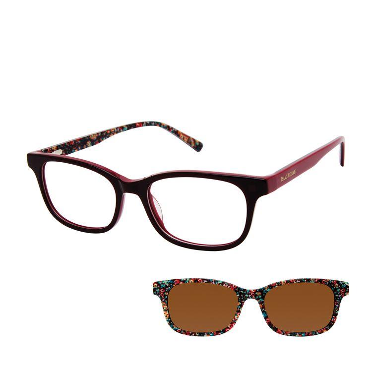 Isaac Mizrahi Im30007 Bu Burgundy Silver Yellow Authentic Eyeglasses 50-19-140 NEW ISAAC MIZRAHI IM30007 BU BURGUNDY SILVER YELLOW  main image 4