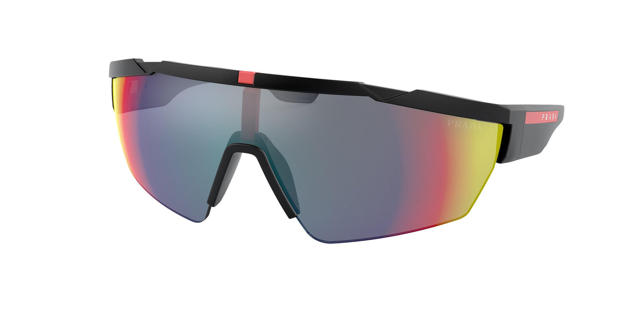 DG008F - Black - Dark Grey Mirror Blue/red