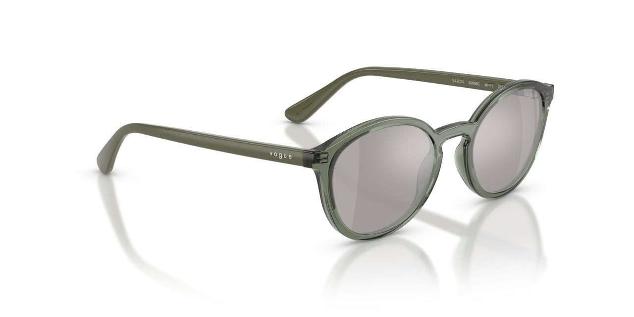 30866G - Green - Light Grey Mirror Silver