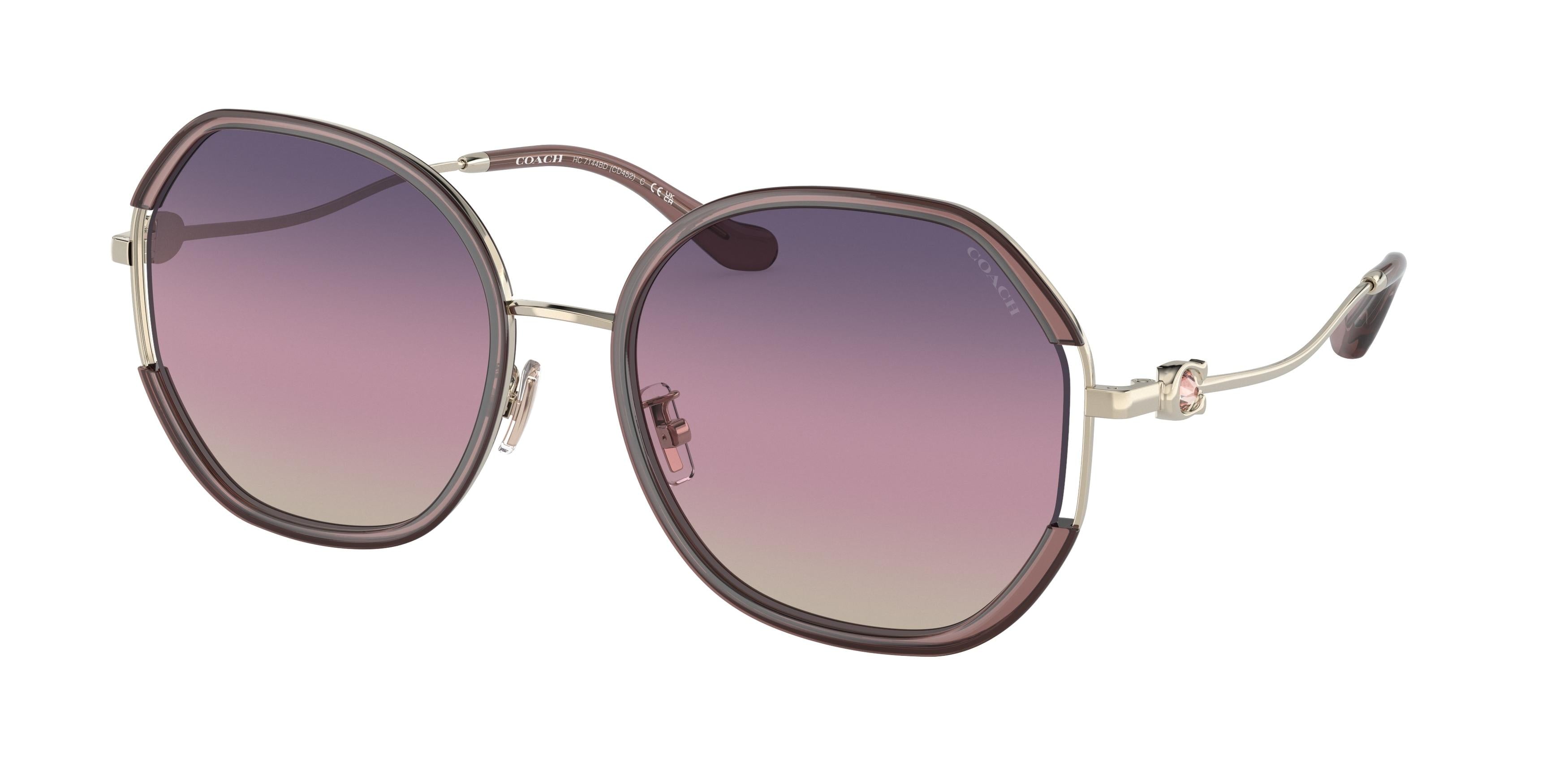 Coach 0HC7144BD Sunglasses Light Gold Pink Purple Gradient