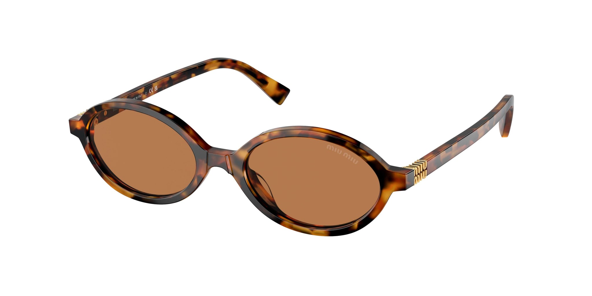 MIU MIU オハルフレムサンクラス MU04ZS 11V40D MU04ZS sunglasses Turmeric Opal Brown | SmartBuyGlasses US