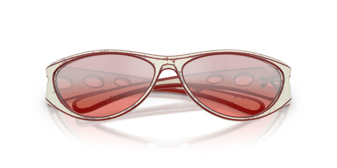 20107E - White - Gradient Mirror Red