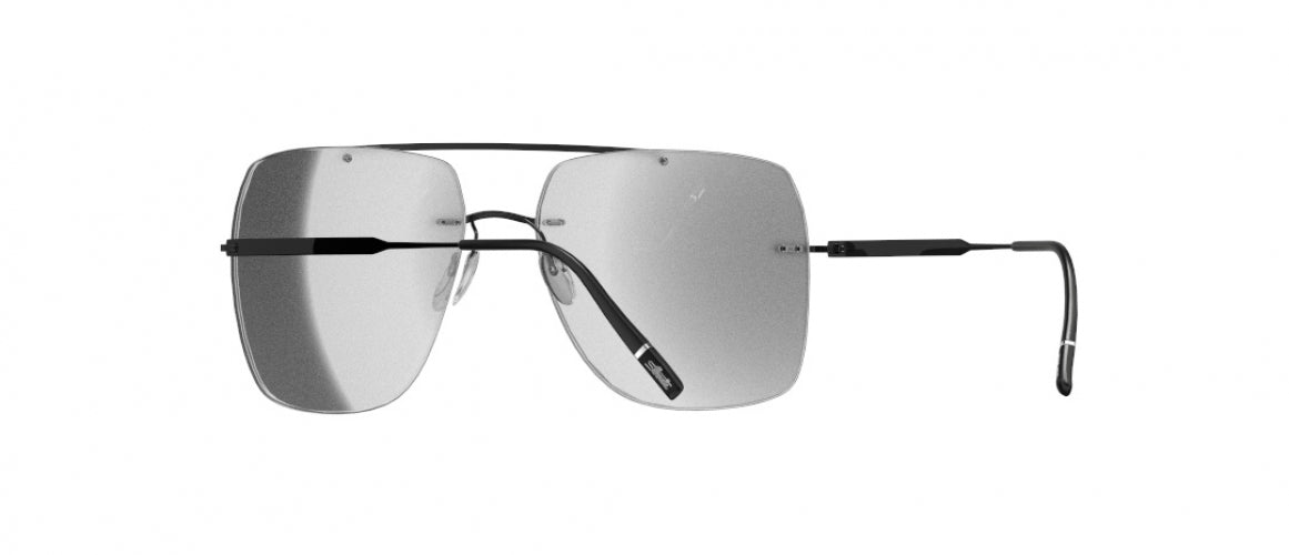 9040 - Pure Black - SLM Silver Mirror Gradient
