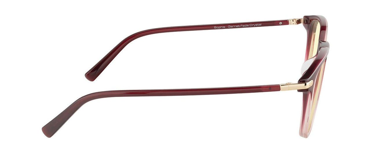 02201 - Garnet Fade Crystal - Amber