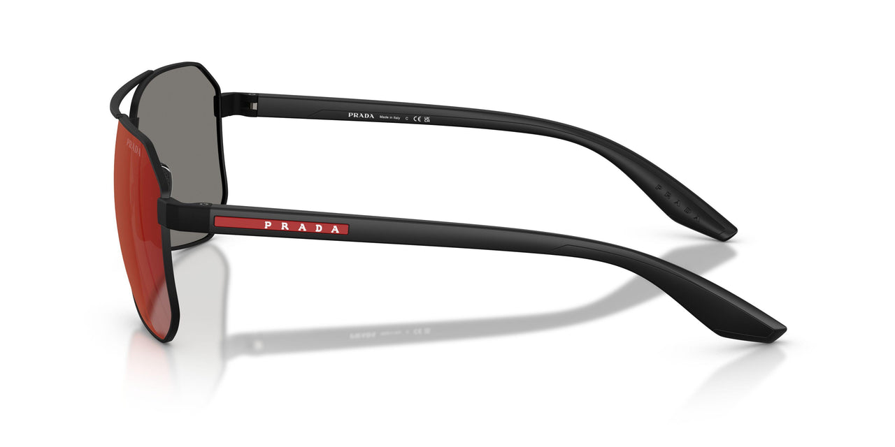 DG008F - Black - Dark Grey Mirror Blue/red