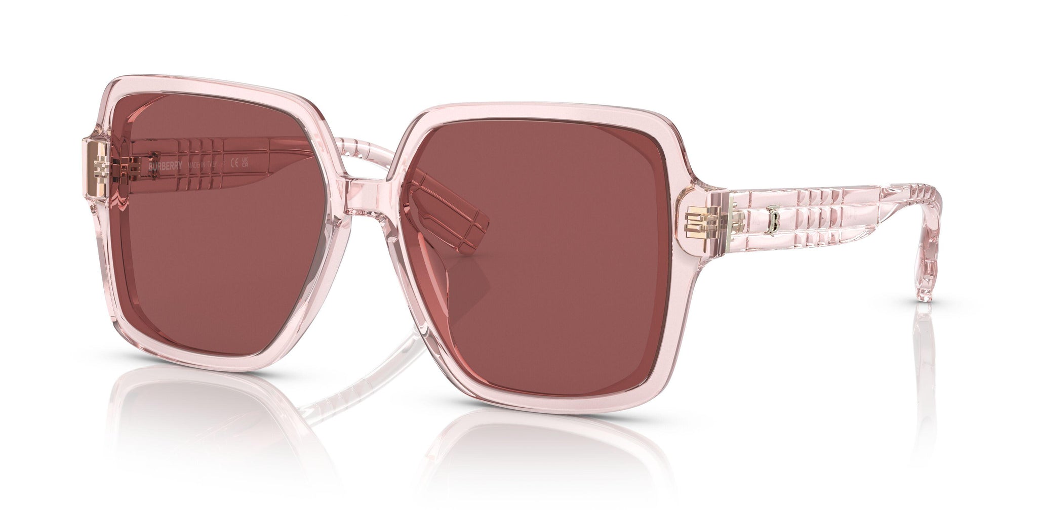 BURBERRY サングラス ピンク×シルバー MADE IN ITALY Burberry 4379D Sunglasses