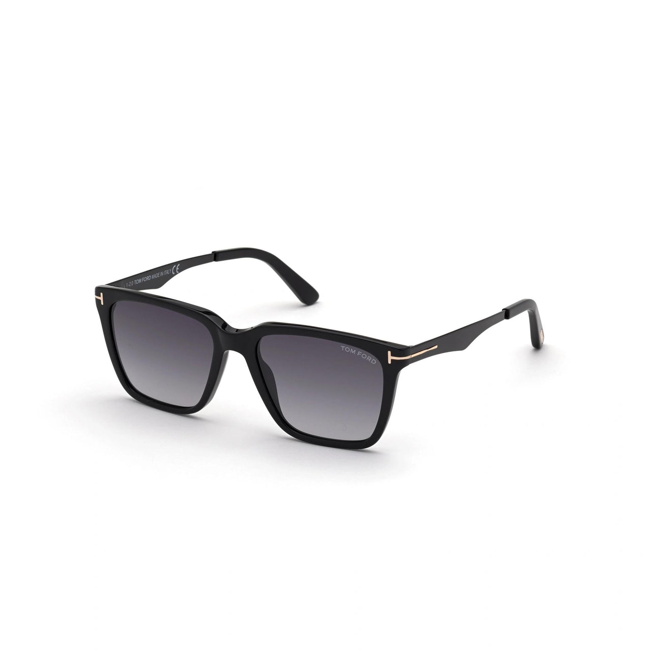 01B - 01B - Shiny Black W. Shiny Black Metal Temples / Gradient Smoke Lenses