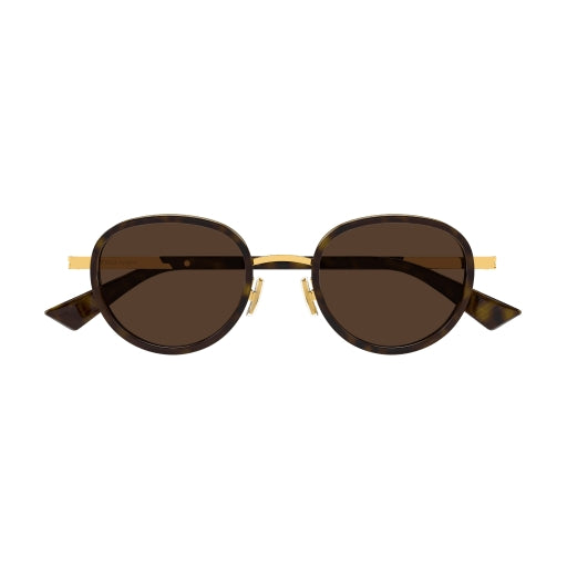Bottega Veneta Unisex Havana Bronze Metal Sunglasses! Bottega Veneta BV1372S Sunglasses main image 2