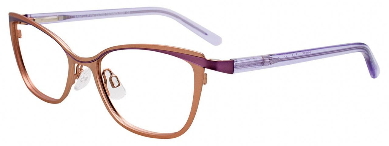 10 - Satin Light Brown & Purple/Purple Crystal