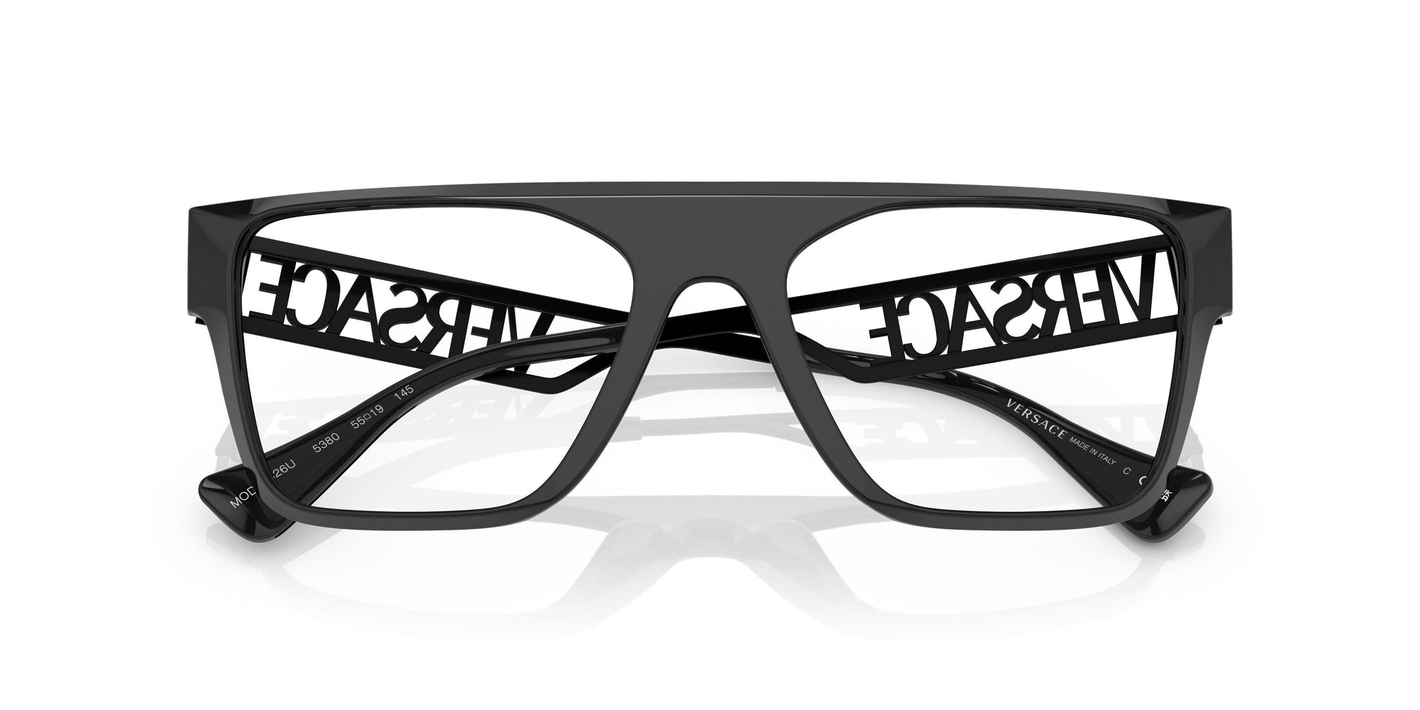 New Versace MOD-3326U 5380 Black Eyeglasses 53/19/145 Amazon.com: Versace VE 3326U 5380 Black Plastic Rectangle  main image 2