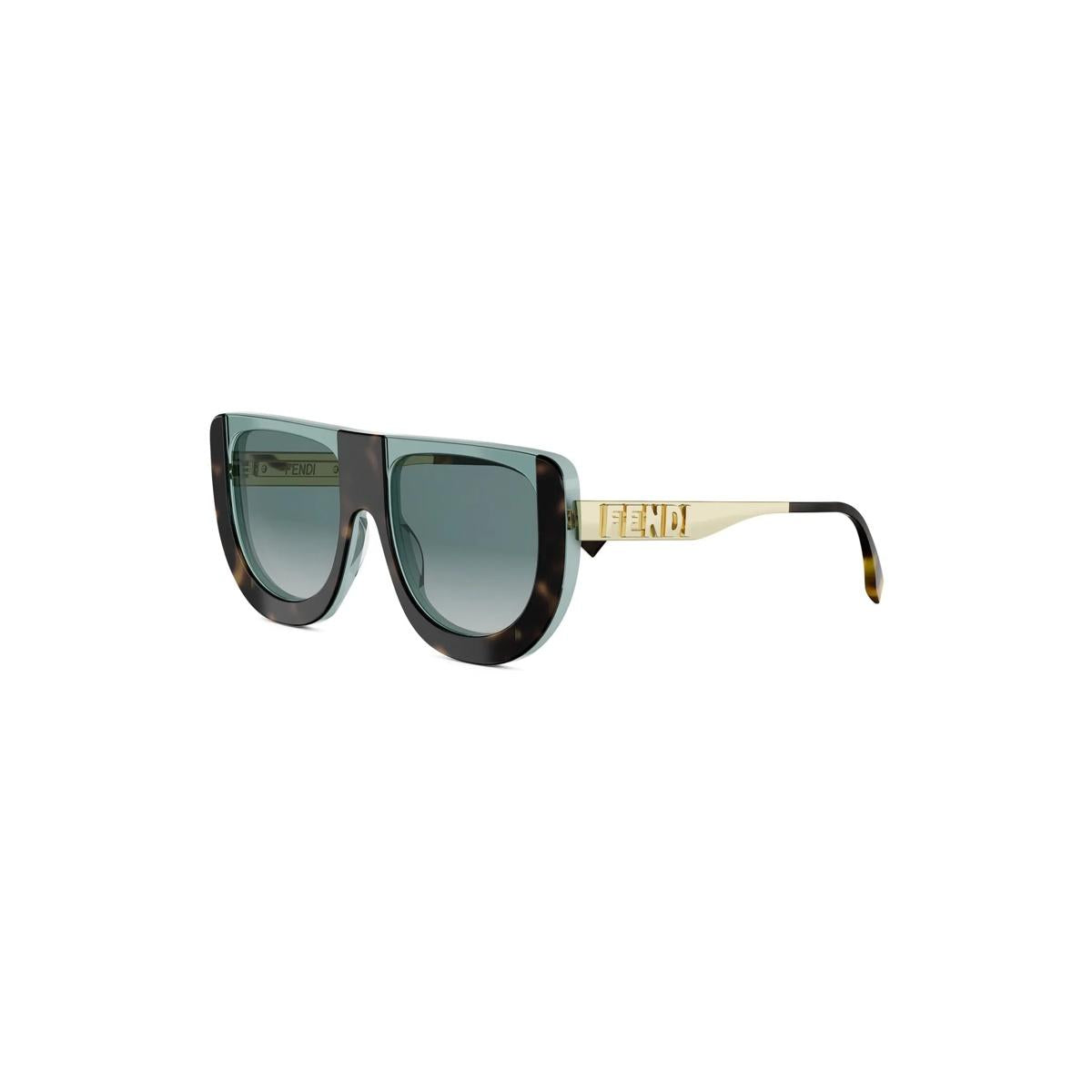 95P - Acetate Shiny Havana - Green Gradient
