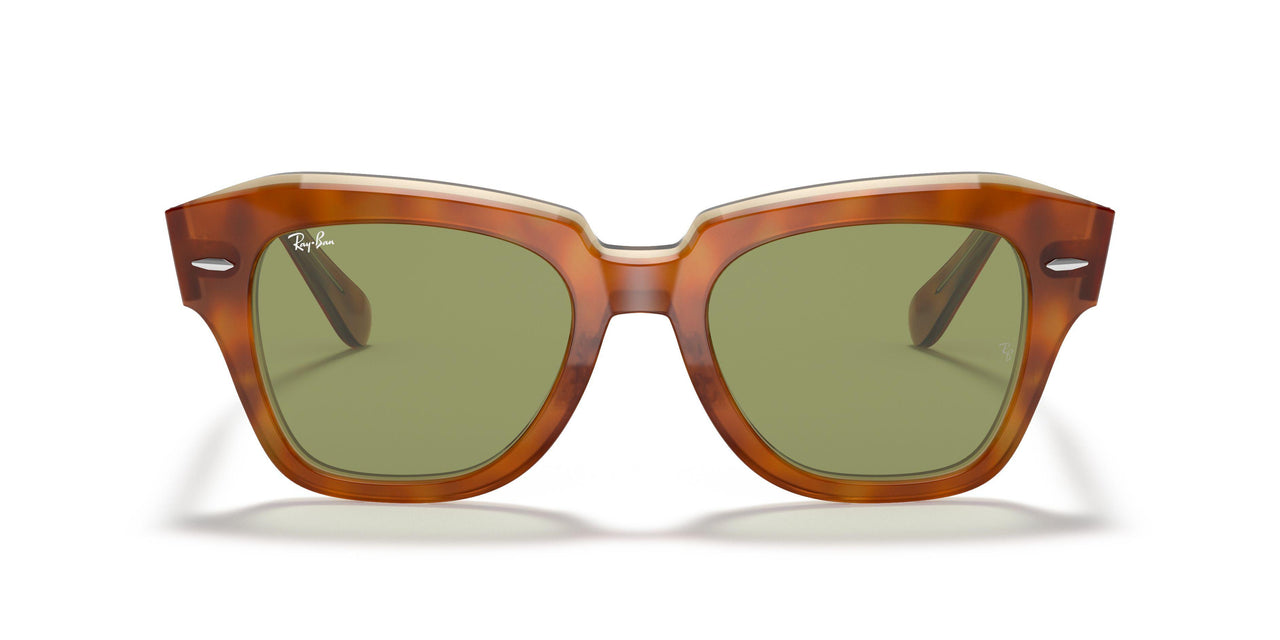 12934E - Top Tortoise/transparent Beige - Bottle Green