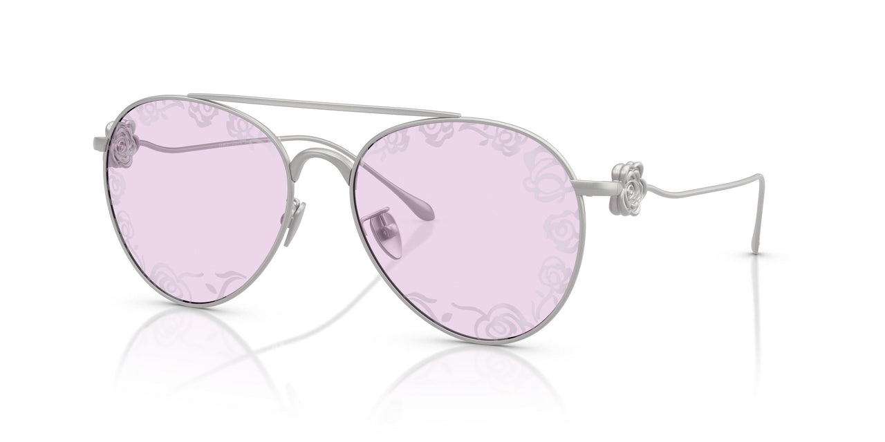 3045Z9 - Silver - Light Violet Tampo Flower Silver