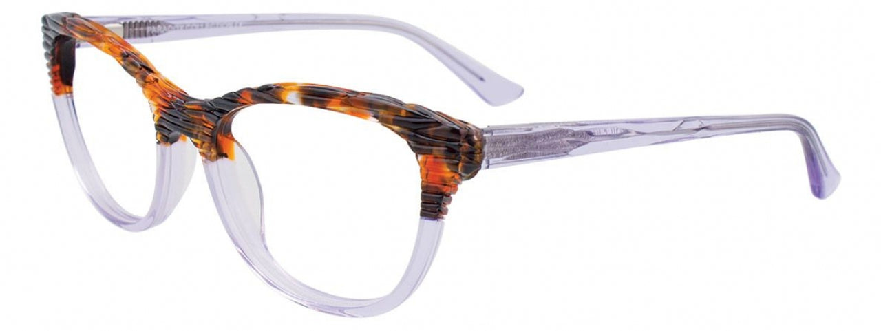 15 - Orange & Black Marbled & Crystal Lilac
